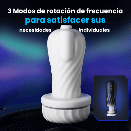 【Envío gratis】Taza de avión cohete, rotación de 3 frecuencias, vibración de 5 frecuencias + telescópica, calentada