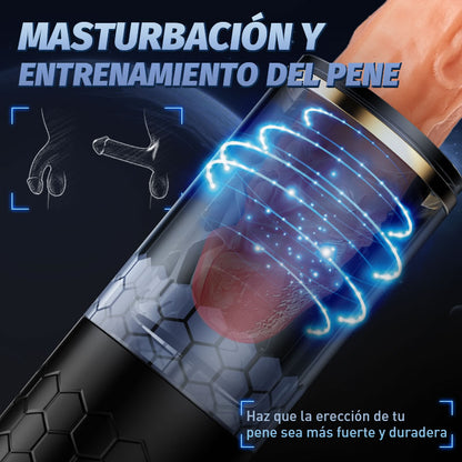 Vaso Masturbador Eléctrico Giratorio 6 Frecuencias 3 Velocidades DAOKE