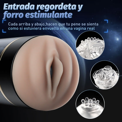 Vaso Masturbador Eléctrico Giratorio 6 Frecuencias 3 Velocidades DAOKE