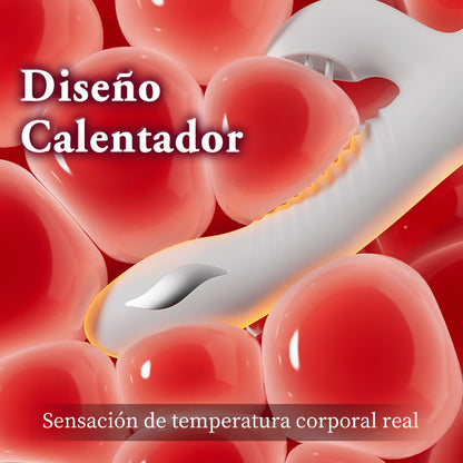 Vibrador punto G con función de calefacción y función de lamer el clítoris, juguete sexual para mujeres