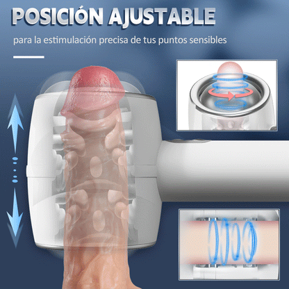 【NOVO】 Masturbador portátil telescópico automático de 3 frequências Hardy