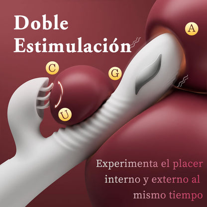 Vibrador punto G con función de calefacción y función de lamer el clítoris, juguete sexual para mujeres