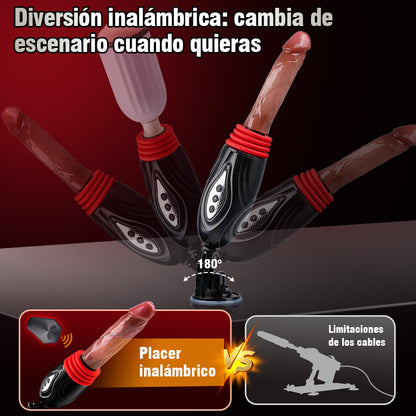 Stella - Máquina sexual 2 en 1 con empuje y calentamiento para parejas con control remoto