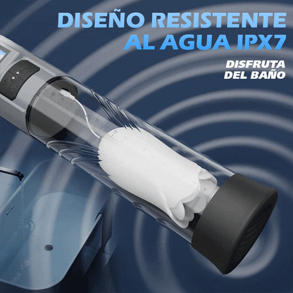 Bomba de vacío para pene con 10 vibraciones y 6 succiones, extensor de pene masculino