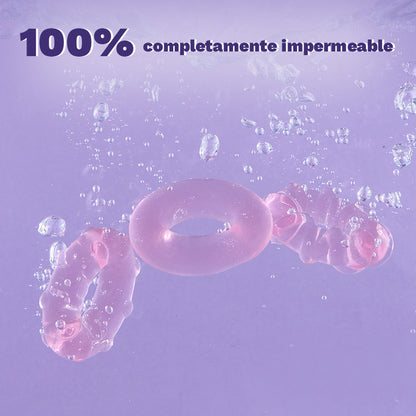 Juego de 3 anillos para el pene de TPE de alta elasticidad para el placer masculino