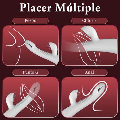 Vibrador punto G con función de calefacción y función de lamer el clítoris, juguete sexual para mujeres