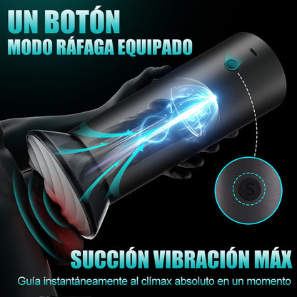 Bliss - Masturbador Eléctrico 9 Modos de Succión & Vibración Potente Funda Ancha 2,8x