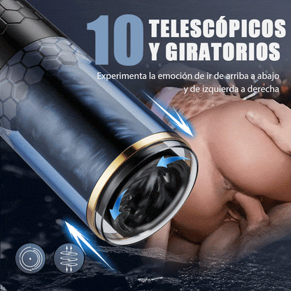 Vaso Masturbador Eléctrico Giratorio 6 Frecuencias 3 Velocidades DAOKE