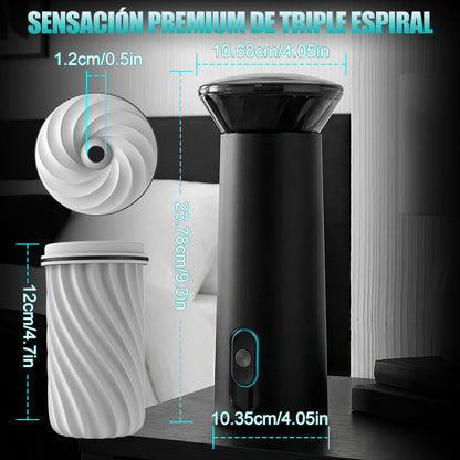 Bliss - Masturbador Eléctrico 9 Modos de Succión & Vibración Potente Funda Ancha 2,8x