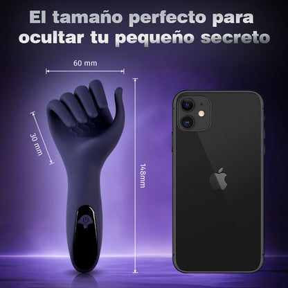 "La diestra de Dios" - Vibración de 9 frecuencias, diseño simulado, puede acomodar ejercitadores de pene de gran tamaño
