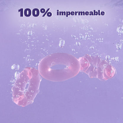 Juego de 3 anillos para el pene de TPE de alta elasticidad para el placer masculino