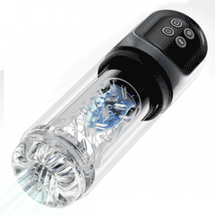 7 Masturbador masajeador giratorio de 360º 7 Alargador de erección SPA de doble temperatura