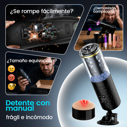 Copo masturbador elétrico giratório 6 frequências 3 velocidades DAOKE