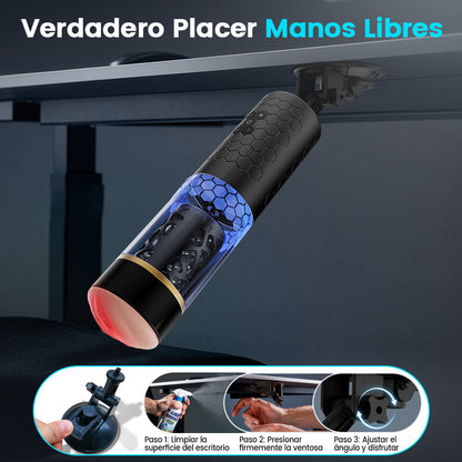 Copo masturbador elétrico giratório 6 frequências 3 velocidades DAOKE