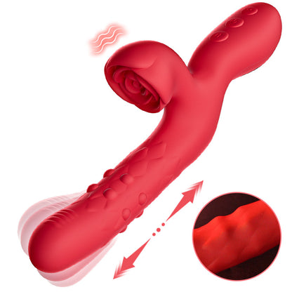 SeekHeart - 7 vibrador g -spot estimulante con clítoris rosado que empuja