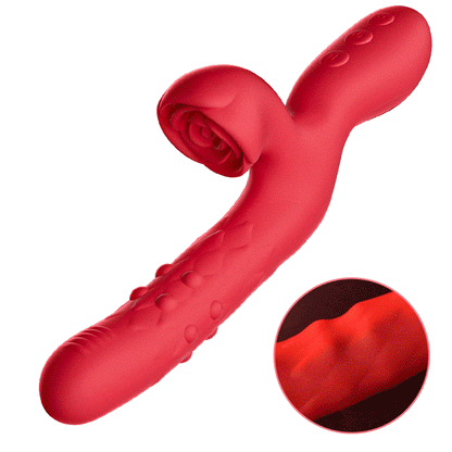 SeekHeart - 7 vibrador g -spot estimulante con clítoris rosado que empuja