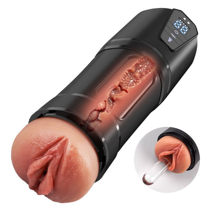 Challenger - Masturbador masculino con 5 niveles de succión y 10 modos de vibración, velocidad ajustable, funda realista de TPE, impermeable IPX7