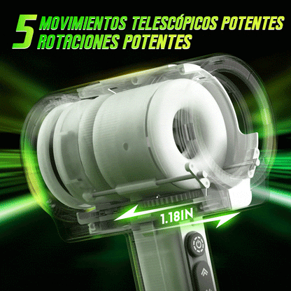Raiden - Masturbador Doble Cabezal 7 Vibraciones 5 Rotación Telescópica Mano Mamada
