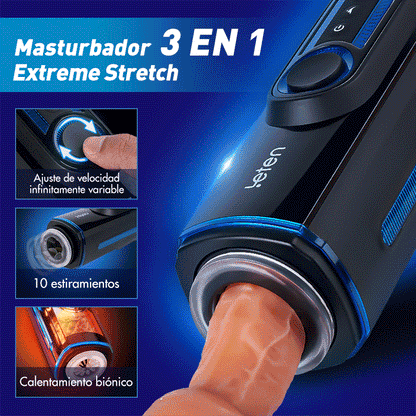 【+Free Lube!!】Leten-X9 IV Masturbador Masculino Combinado Retráctil, Térmico y Acústico Mejorado