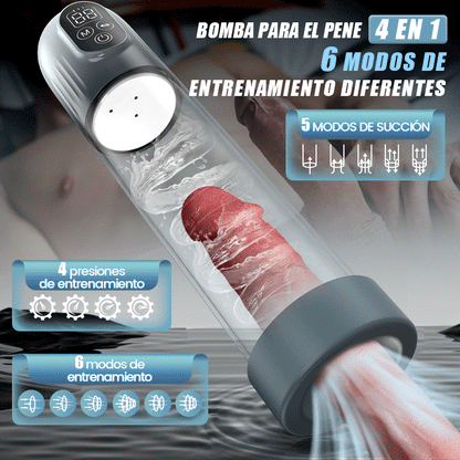 Moss - Bomba de vacío para pene 4 en 1 con múltiples modos de entrenamiento para la temporada de entrenamiento