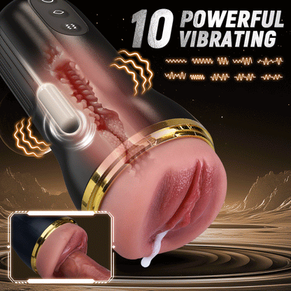 5 Chupar 10 Vibrador Vagina Simulada Entrada Masturbación Masculina Copas