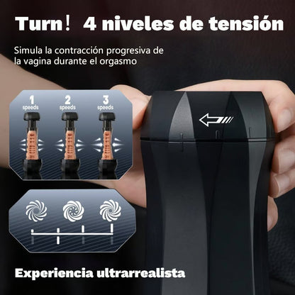 Cupsland-Masturbador triple torsión, realista, tecnología patentada