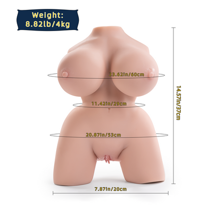 Emma-muñeca sexual portátil de medio cuerpo súper restaurada 4 kg