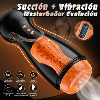 Evolution-8 Succionador 10 Vibrador One Touch Orgasmo Masturbador Digital al Vacío