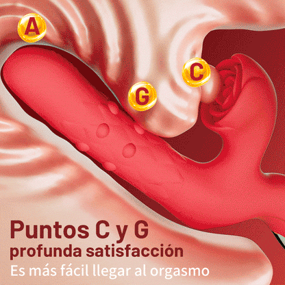 SeekHeart - 7 vibrador g -spot estimulante con clítoris rosado que empuja