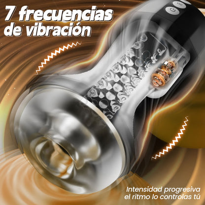Gasvortex - Modos de succión y vibración de 7 frecuencias, carcasa giratoria y retorcida, masturbador masculino