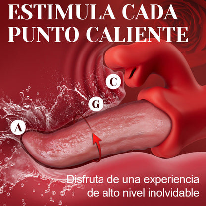 Vesper - Vibrador de lengua profunda para placer prolongado con 10 movimientos ondulatorios