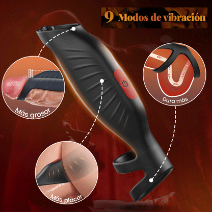 【Hot new products】Anillo de pene eficaz a través de la vibración con 9 frecuencias.