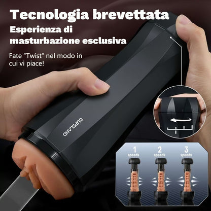 Cupsland-Masturbador triple torsión, realista, tecnología patentada