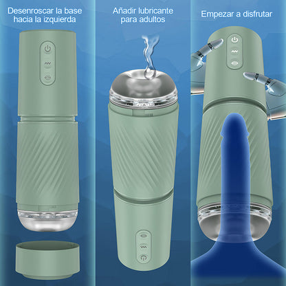 Abyss - Bomba de vacío para pene con 10 succiones y 10 vibraciones - Bomba de agrandamiento - Masturbador masculino