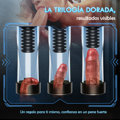 【HOT】Dispositivo para agrandar el pene con estimulación del glande 3 niveles de succión y 7 modos de vibración