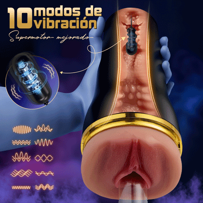 【Los más vendidos del Viernes Negro】5 Chupar 10 Vibrador Vagina Simulada Entrada Masturbación Masculina Copas
