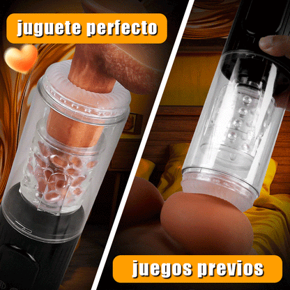 【Envío gratis】Aisia-4 Succión 5 Empujes Giratorio 3 en 1 Stroker de sexo oral