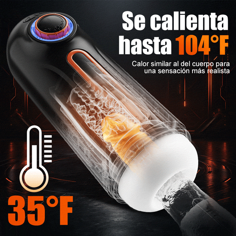 Alien - 5 en 1 Masturbador  10 Vibraciones 4  Chupadas  Empujar+Vibrar+Chupar+Voz+Calor