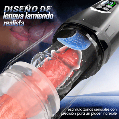 GripMax – Vibrador doble rotativo telescópico sin manos con soporte de ventosa.