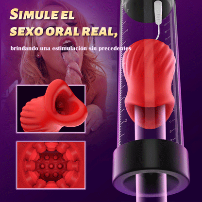 Potente bomba de succión para pene, succión de 5 frecuencias, vibración de 7 frecuencias, con 2 condones