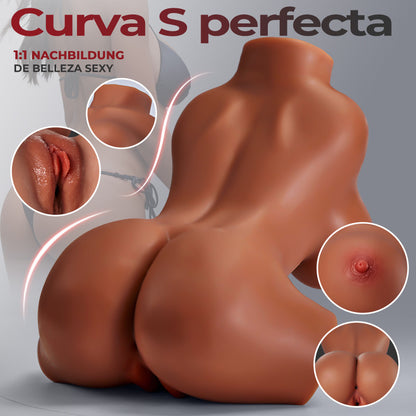【Callie】 2,7 KG 3 EM 1 Boneca de sexo realista estilo cachorrinho marrom pré-venda