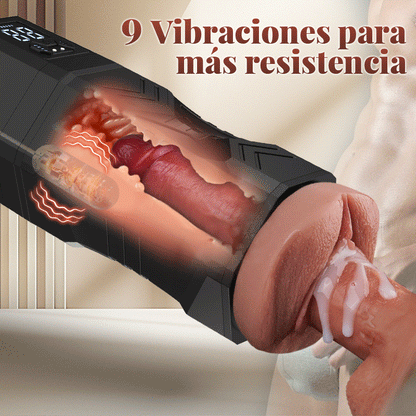 Captain Titan – Masturbador con 5 niveles de succión, 9 modos de vibración y sensación realista de presión y vaivén para un placer intenso