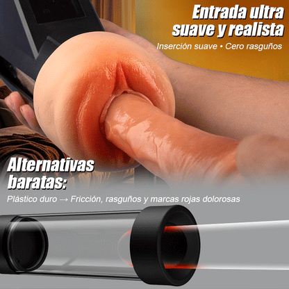 Ravish - Manga similar a la carne, succión de larga duración, guía clara, masturbador automático masculino