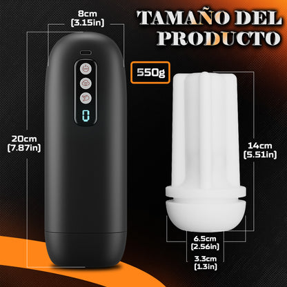 Sophia – 8 Modos de Vibración 8 Modos de Succión Manga Realista 3D Masturbador Masculino Automático