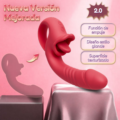 Posy – Vibrador Clitoriano Upgrade 2.0 con Función de Lamer y Estimulación del Punto G para Parejas