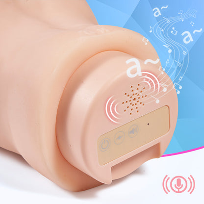 Vibrador realista con succión y sonido, insertable hasta 12 cm