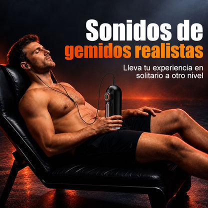 Alien - 5 en 1 Masturbador  10 Vibraciones 4  Chupadas  Empujar+Vibrar+Chupar+Voz+Calor