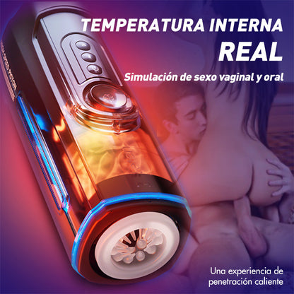【+Free Lube!!】Leten-X9 IV Masturbador Masculino Combinado Retráctil, Térmico y Acústico Mejorado
