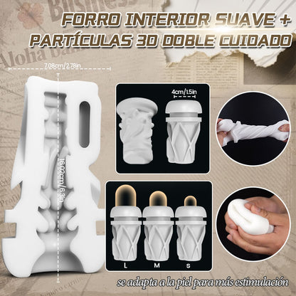 Skyline - Masturbador masculino con 10 vibraciones de succión, activación con un solo botón, masaje multipunto controlado por aplicación