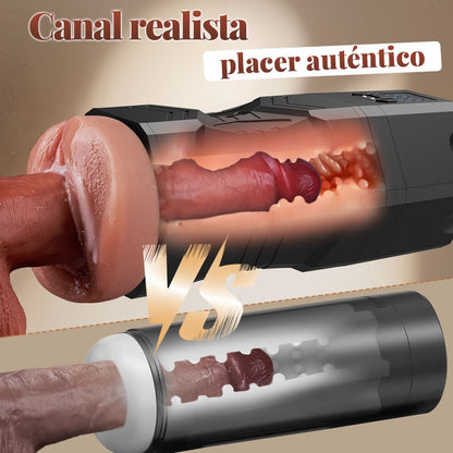 Captain Titan – Masturbador con 5 niveles de succión, 9 modos de vibración y sensación realista de presión y vaivén para un placer intenso